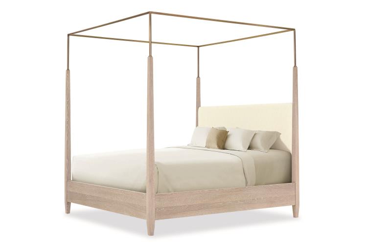 Cadence Metal Canopy Poster Bed - King 6/6 - Sand Cerused – Upholstered Beds by Century Furniture | Sutter & Vale