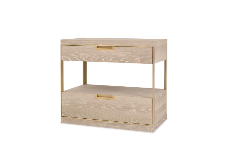 Cadence Two Drawer Nightstand - Sand Cerused – Nightstands by Century Furniture | Sutter & Vale