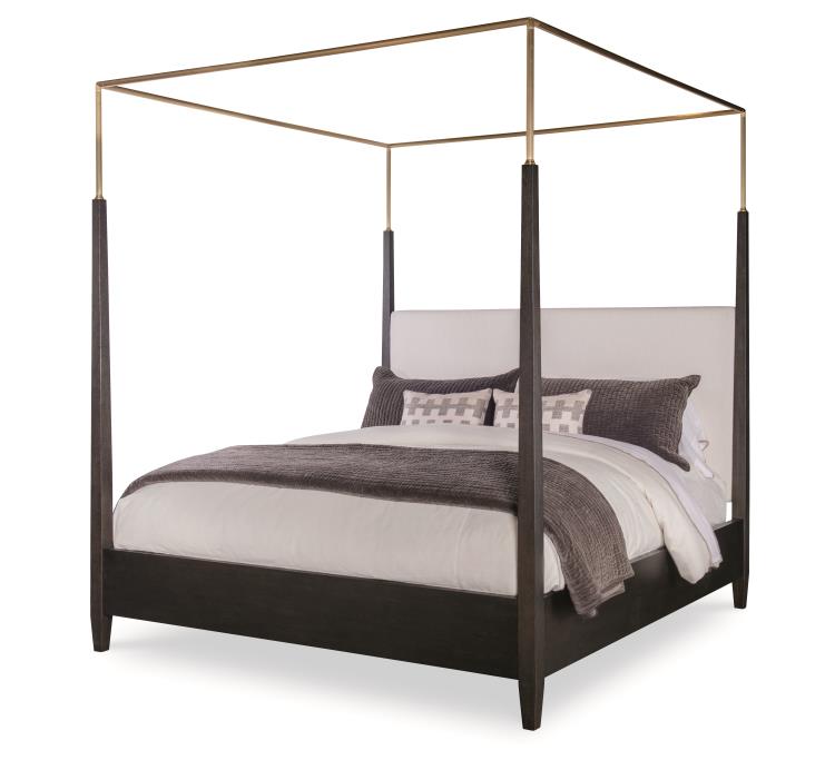 Cadence Metal Canopy Poster Bed - King 6/6 - Mocha – Beds by Century Furniture | Sutter & Vale