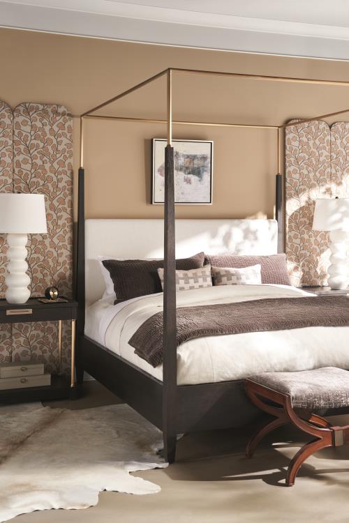 Cadence Metal Canopy Poster Bed - King 6/6 - Mocha – Beds by Century Furniture | Sutter & Vale