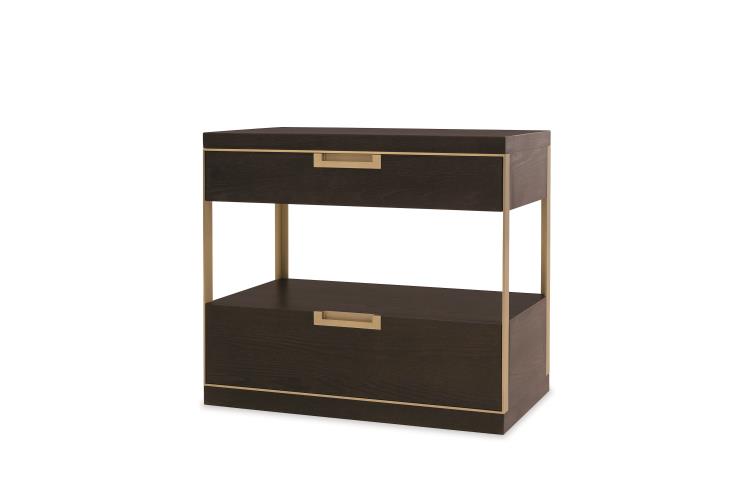 Cadence Two Drawer Nightstand - Mocha – Nightstands by Century Furniture | Sutter & Vale