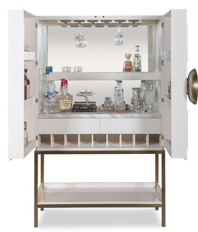 Cadence Bar Cabinet - White – Bar Cabinets by Century Furniture | Sutter & Vale