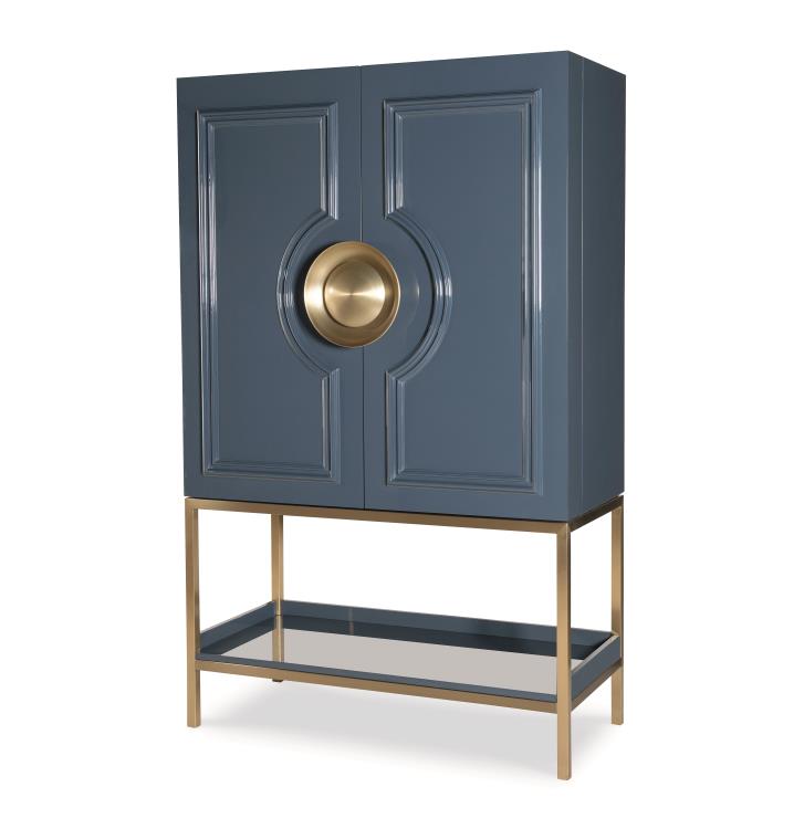 Cadence Bar Cabinet - Blue – Bar Cabinets by Century Furniture | Sutter & Vale