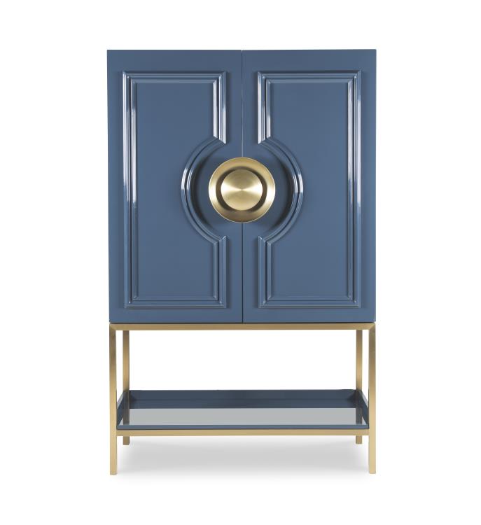 Cadence Bar Cabinet - Blue – Bar Cabinets by Century Furniture | Sutter & Vale