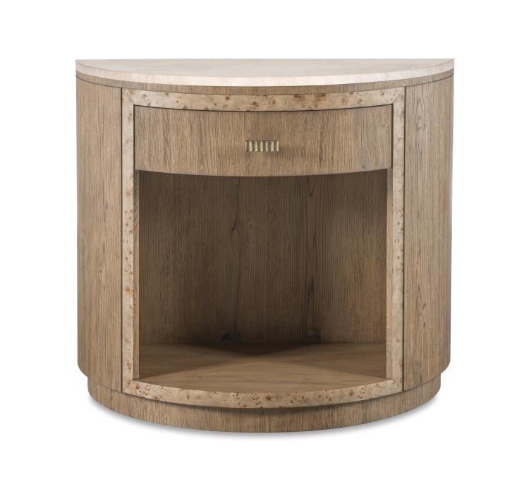 Monterey Demilune Nightstand W/Travertine - Hawthorne Light – Nightstands by Century Furniture | Sutter & Vale