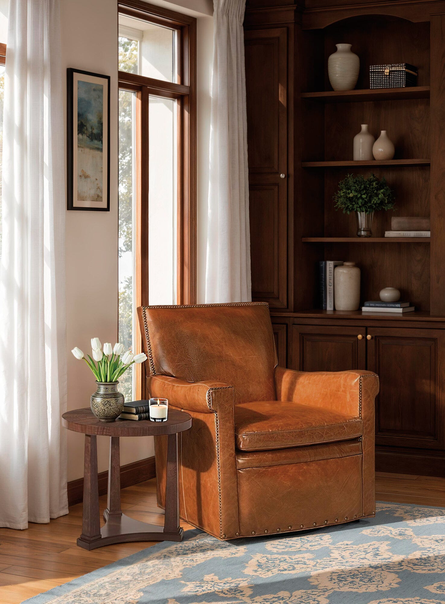 Jilian Swivel Club Chair