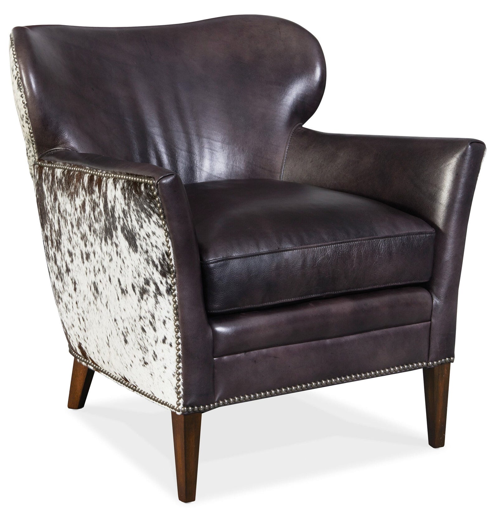 Kato leather Club Chair with Salt Pepper HOH