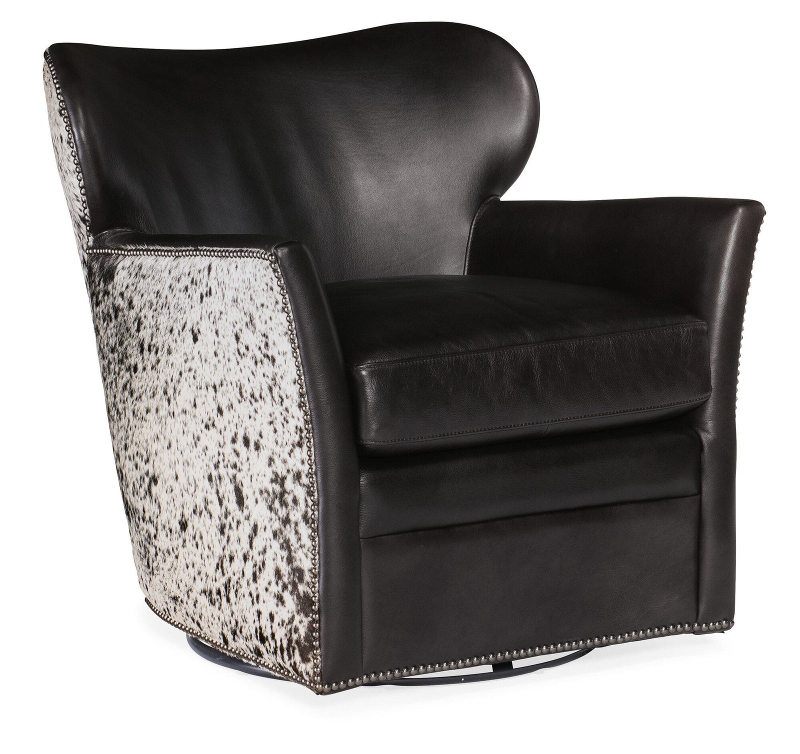 Kato leather Swivel Chair with Salt Pepper HOH
