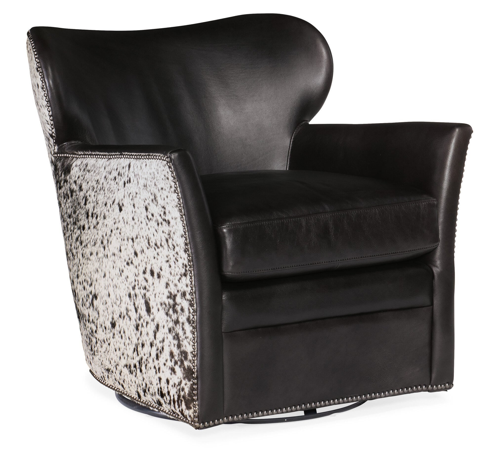 Kato leather Swivel Chair with Salt Pepper HOH
