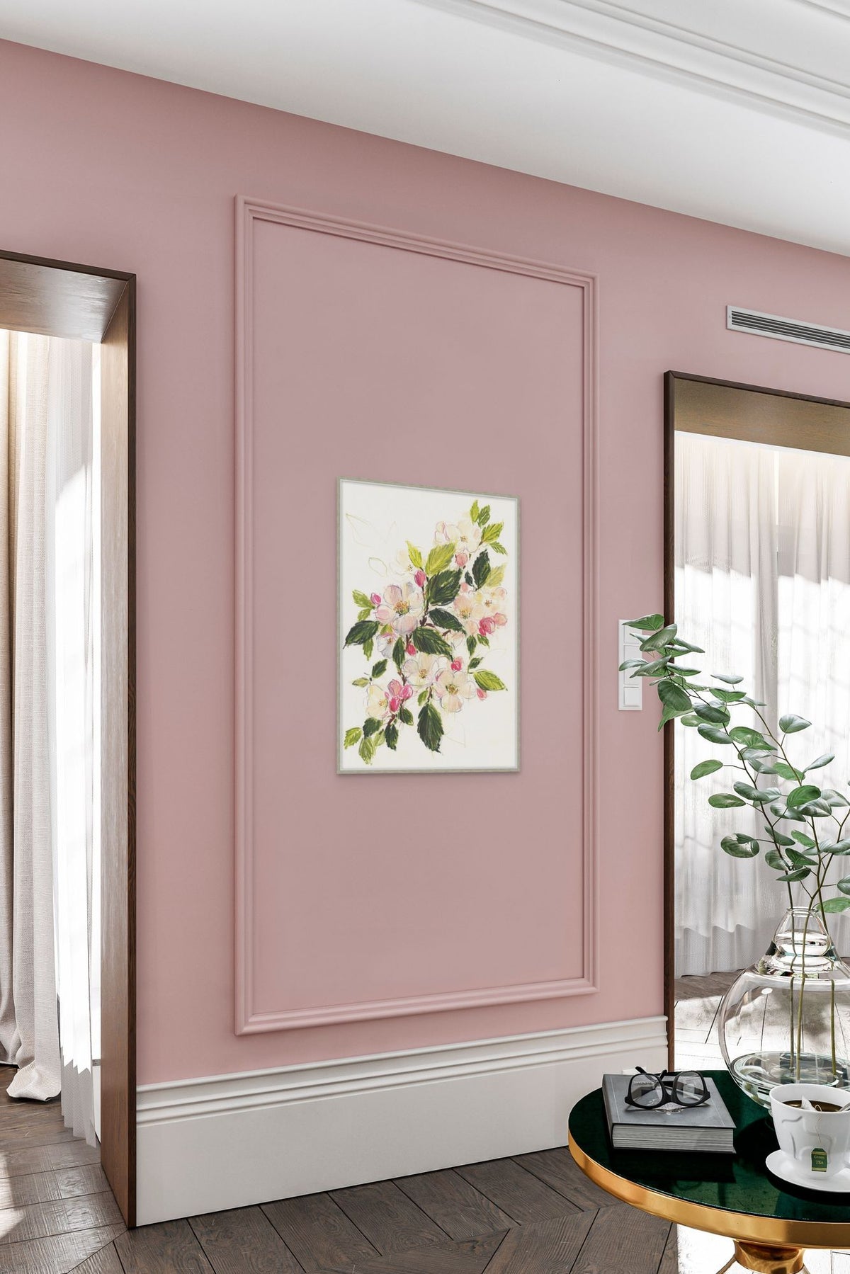 Blossom and Roses 1 in a room