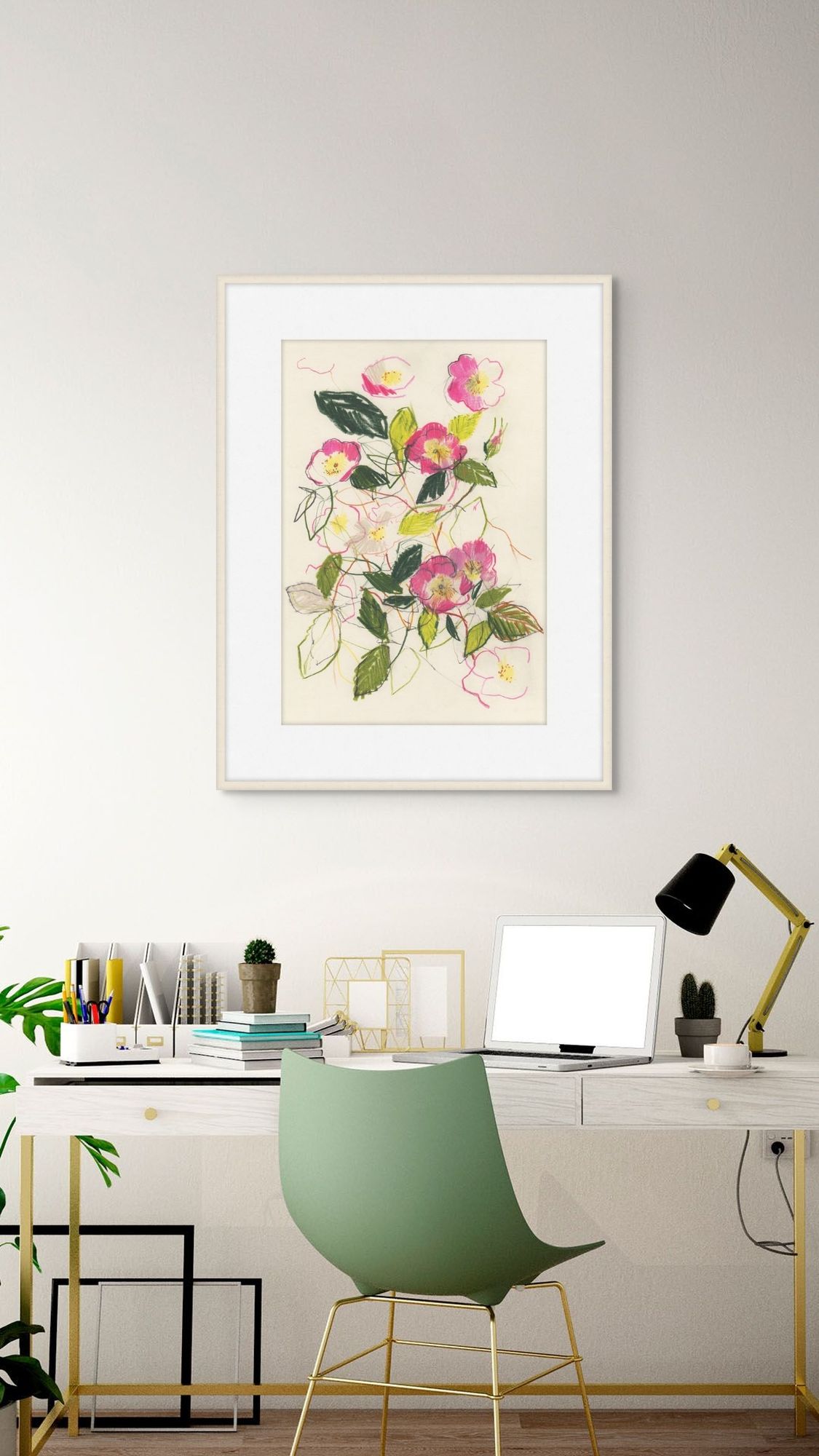 Fuschia Dog Rose 1 in a room