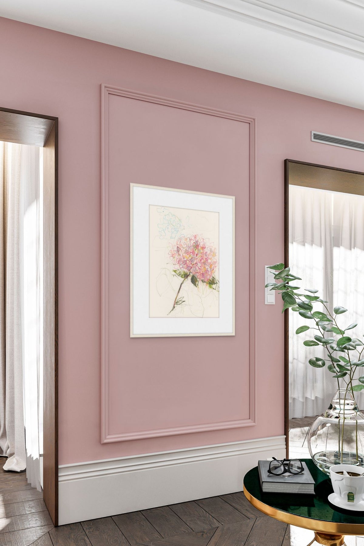 Hydrangeas 1 in a room
