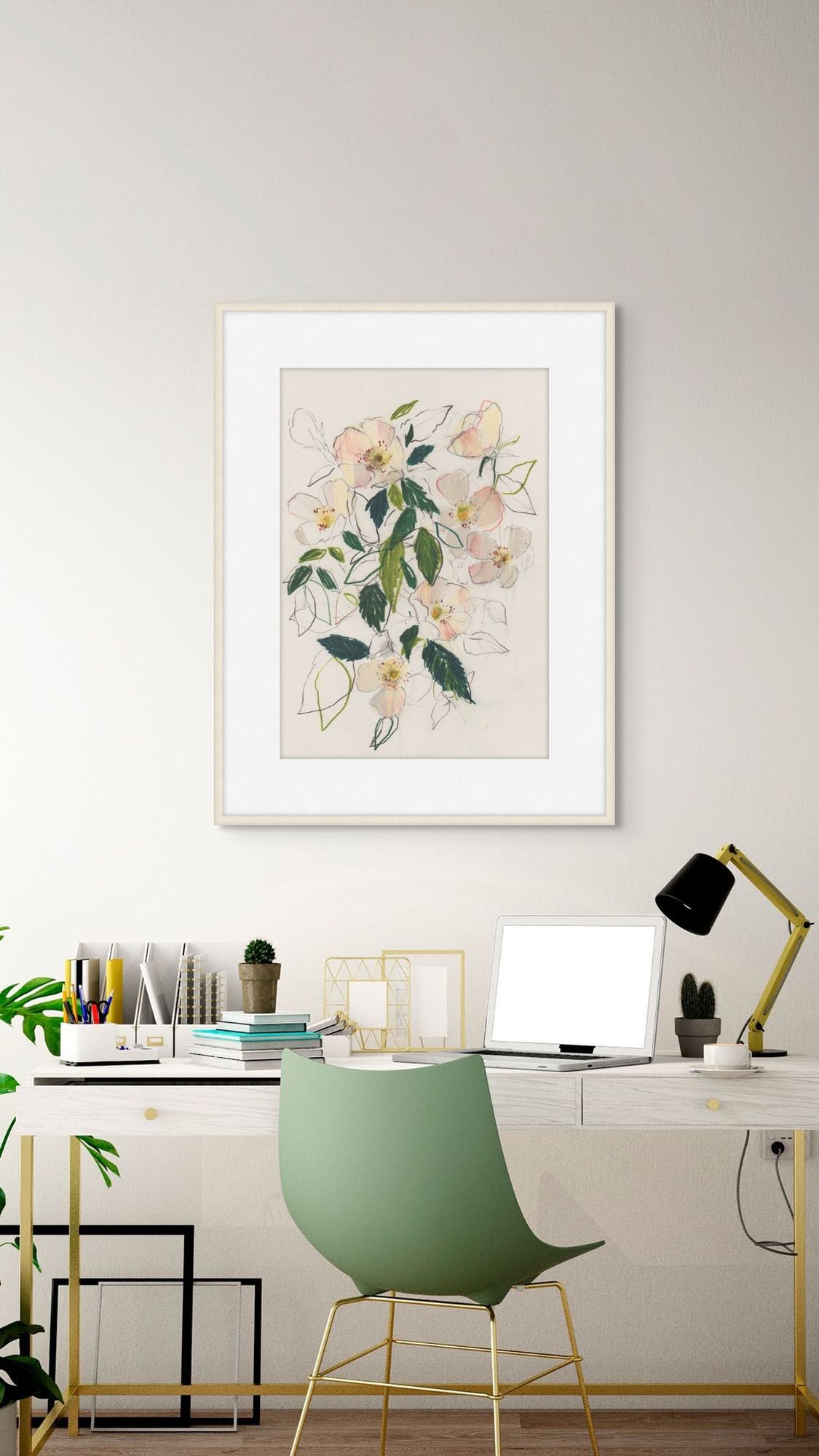 Soft Blush Dog Rose 1 in a room
