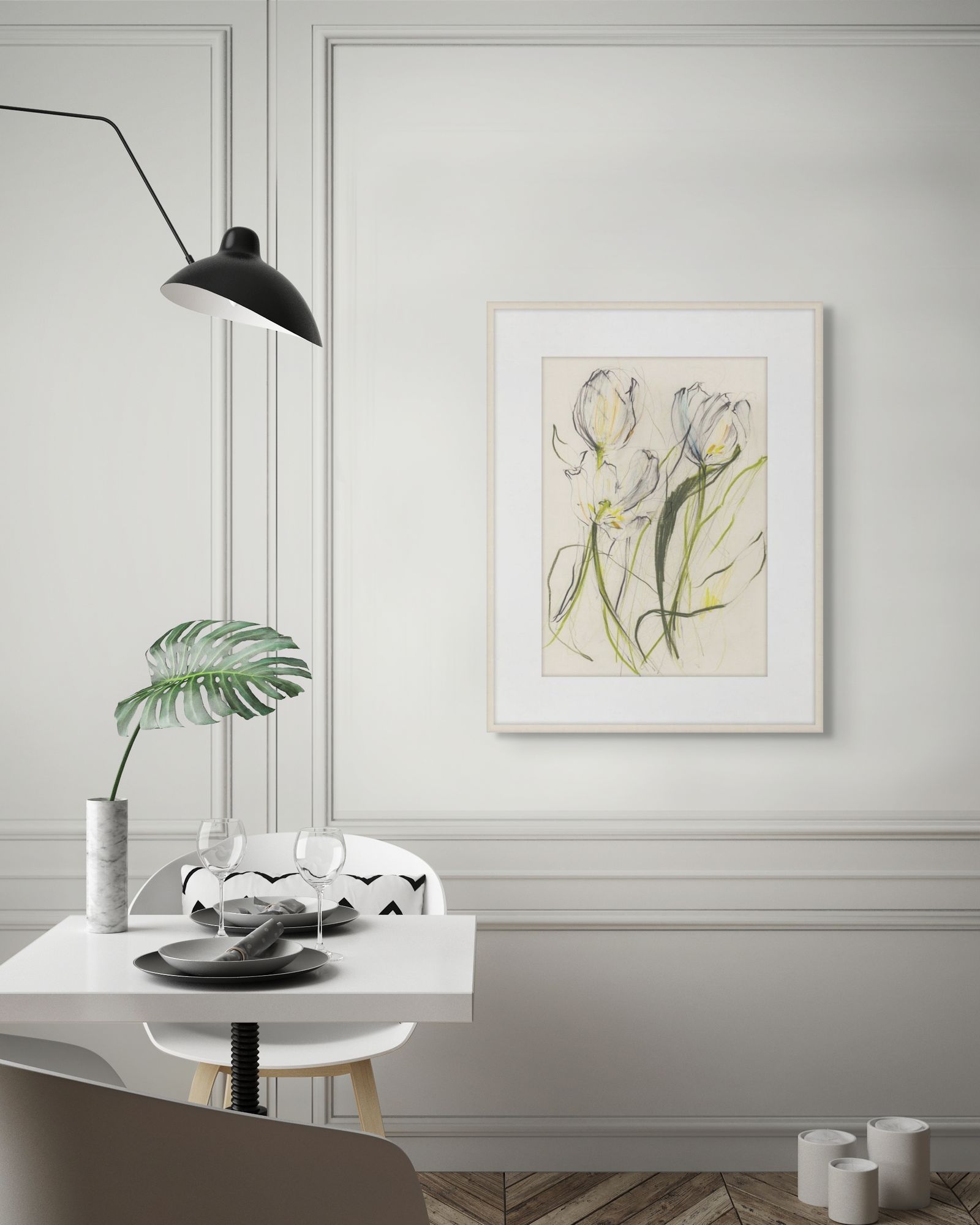 Tulips 2 in a room