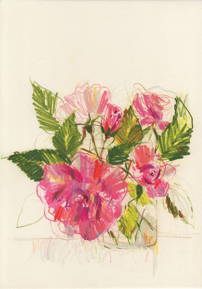 Vase of Roses 1 artwork