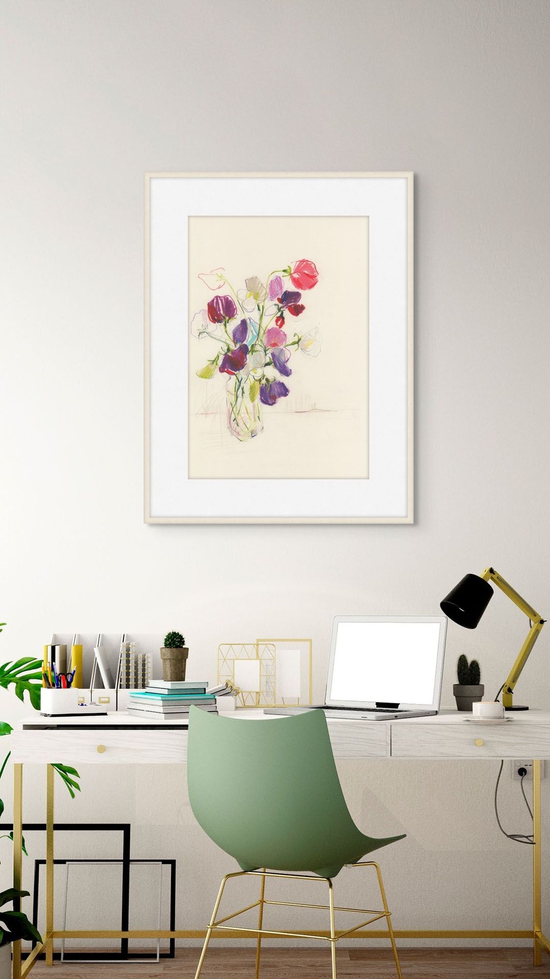 Vase of Sweet Peas 1