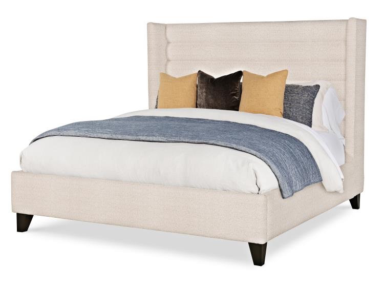 Stocked Fully Uph. Wing Bed - Med. Height - King 6/6 – Beds by Century Furniture | Sutter & Vale