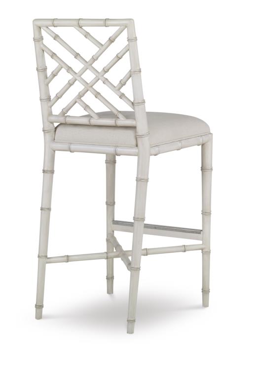 Brighton Bar Stool-Antique White/Flax – Bar & Counter Stools by Century Furniture | Sutter & Vale