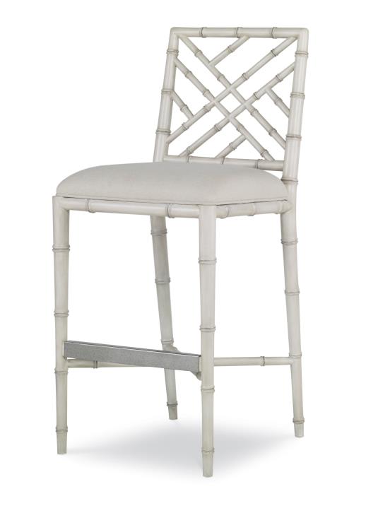 Brighton Bar Stool-Antique White/Flax – Bar & Counter Stools by Century Furniture | Sutter & Vale