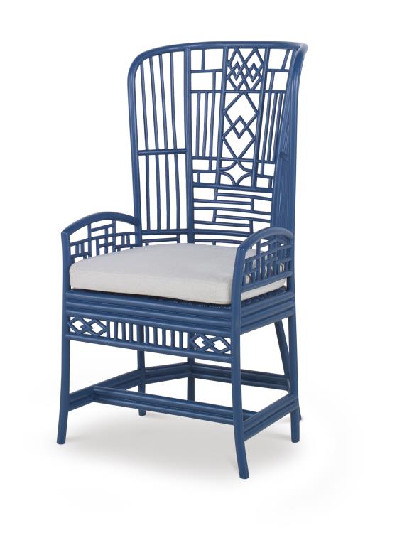 Riviera Desk Chair - Blue/Flax – Accent Chairs by Century Furniture | Sutter & Vale
