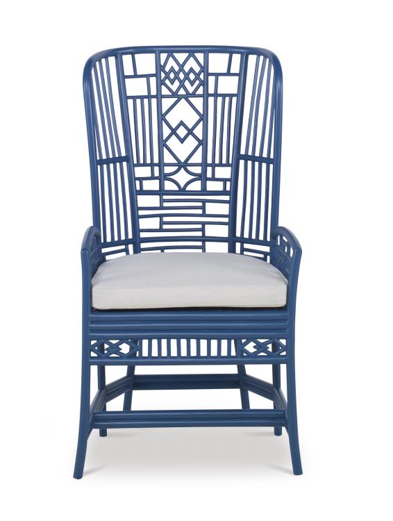 Riviera Desk Chair - Blue/Flax – Accent Chairs by Century Furniture | Sutter & Vale