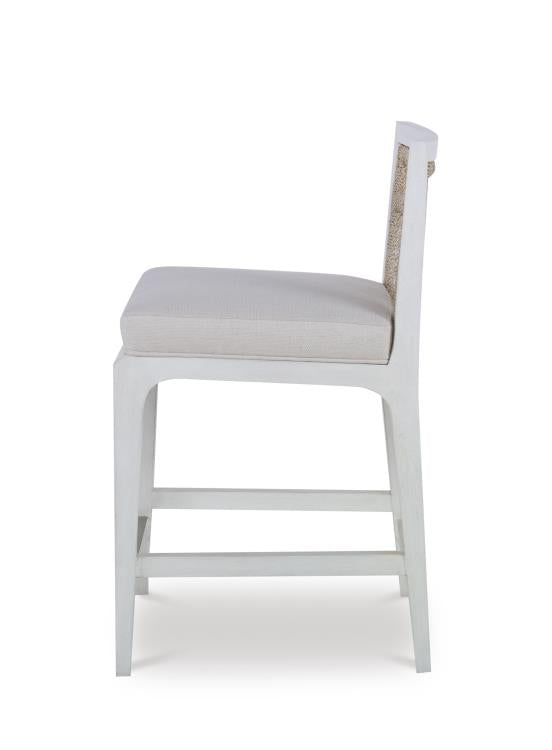 Pasadena Counter Stool - White/Natural/Flax – Bar / Counter Stools by Century Furniture | Sutter & Vale