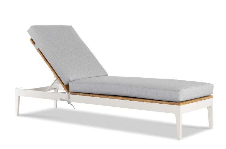 Ronan Poolside Aluminum/Teak Chaise – Chaises by Century Furniture | Sutter & Vale