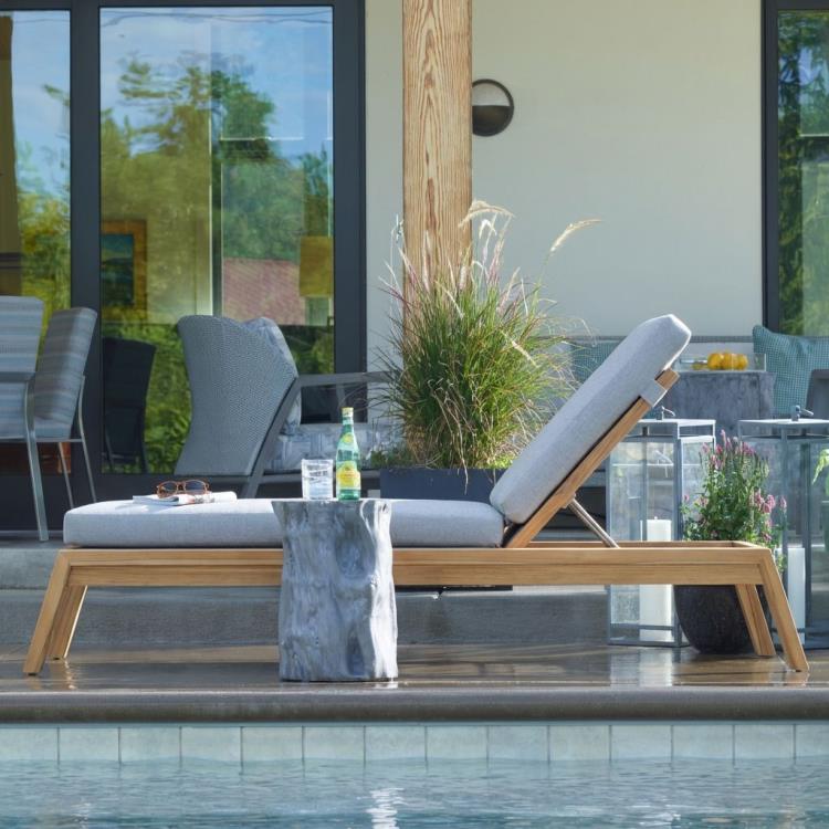 Solera Poolside Teak Chaise – Chaises by Century Furniture | Sutter & Vale