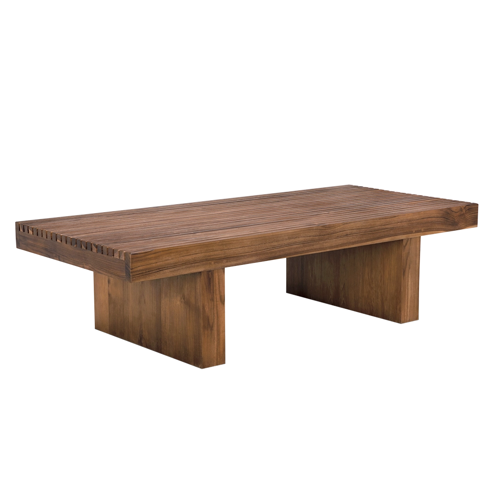 Kobe Coffee Table, Teak in Clear Coat Flat — Noir Furniture