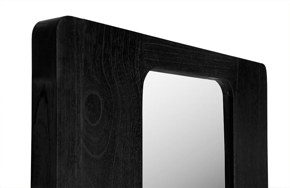 Franklin Mirror, B in Charcoal Black — Noir Furniture