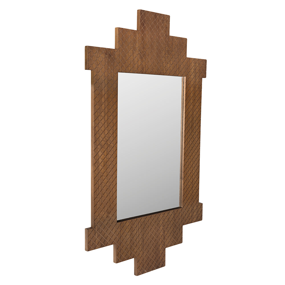 Ludwig Mirror, Teak in Clear Coat Flat — Noir Furniture