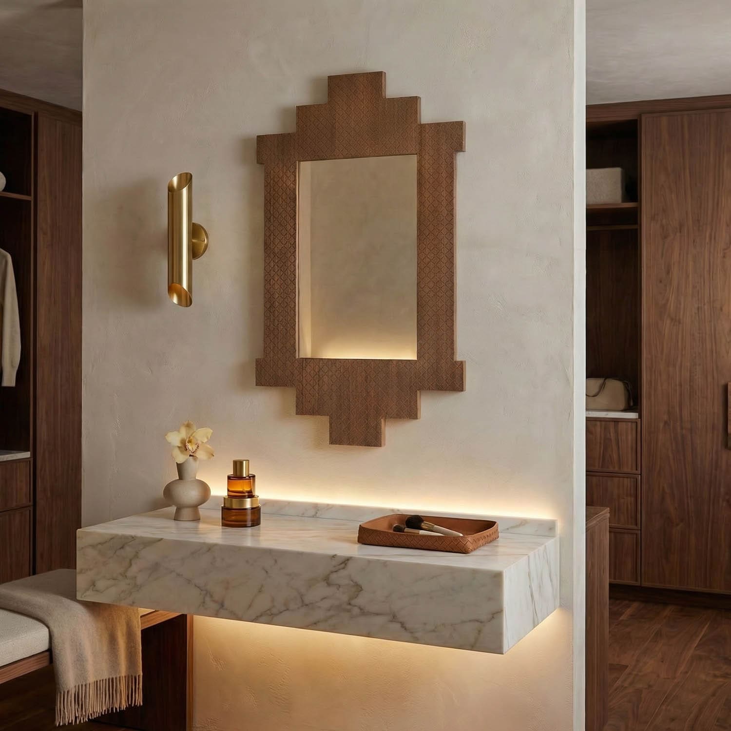 Ludwig Mirror, Teak