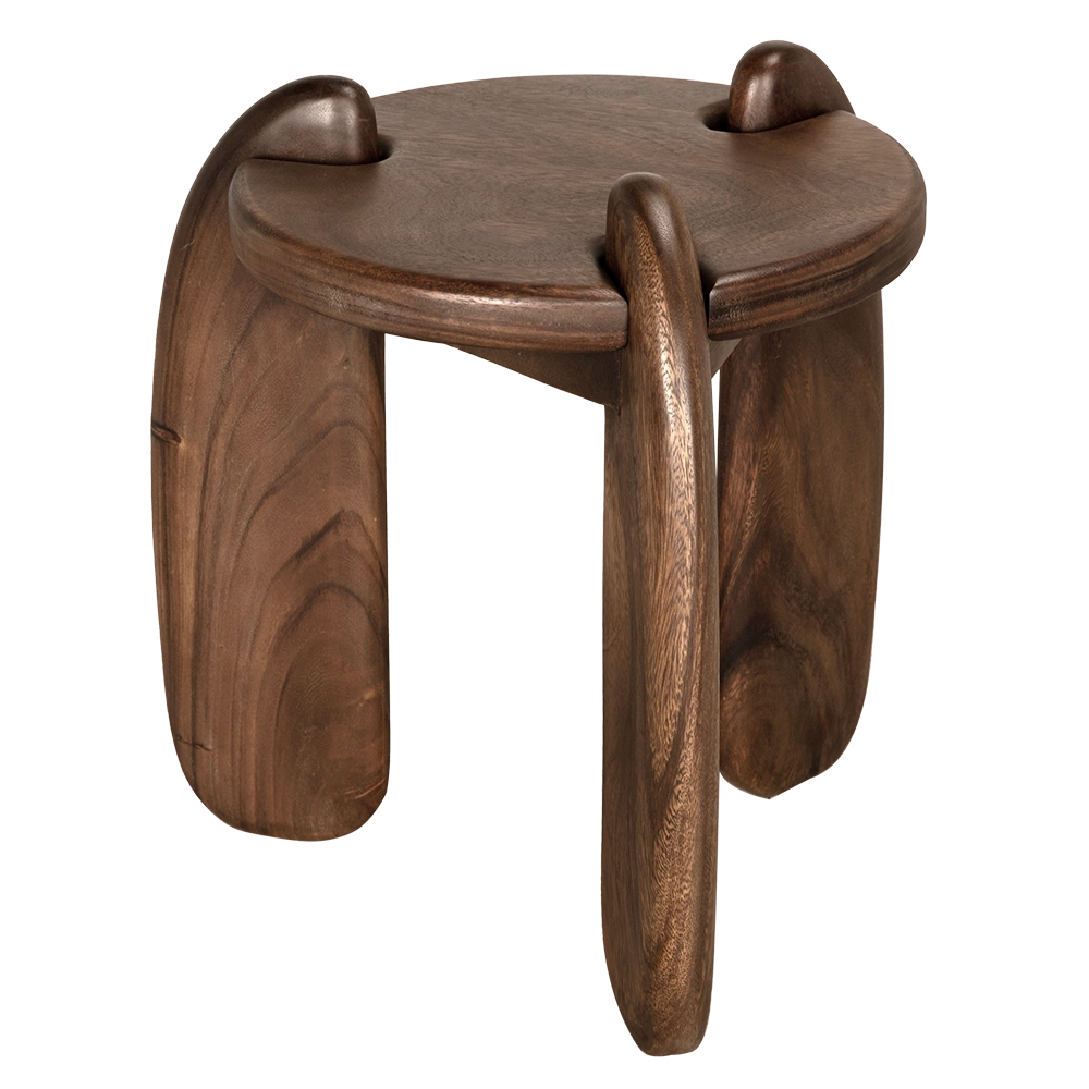 Mahatma Side Table in Clear Coat Semi-Gloss — Noir Furniture