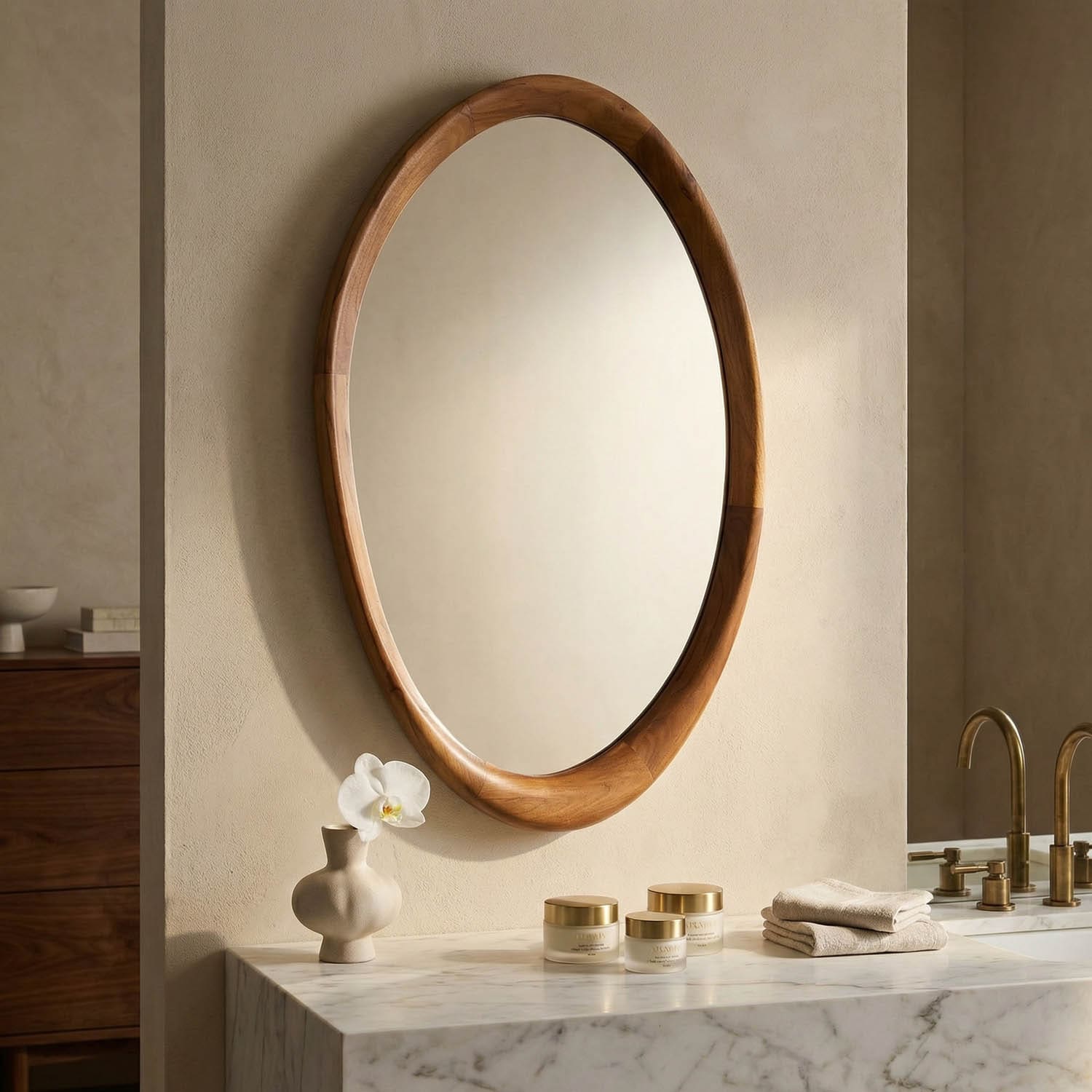 Chloe Mirror, Teak