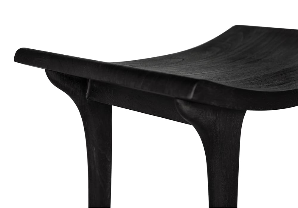 Kyoto Bench in Burnt Black — Noir Furniture