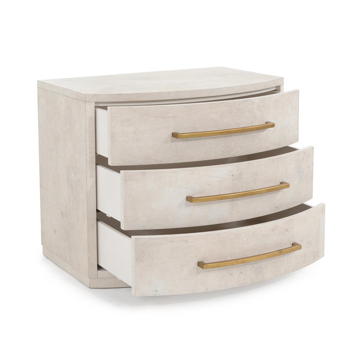Traviso Three-Drawer Nightstand – Art by John Richard | Sutter & Vale