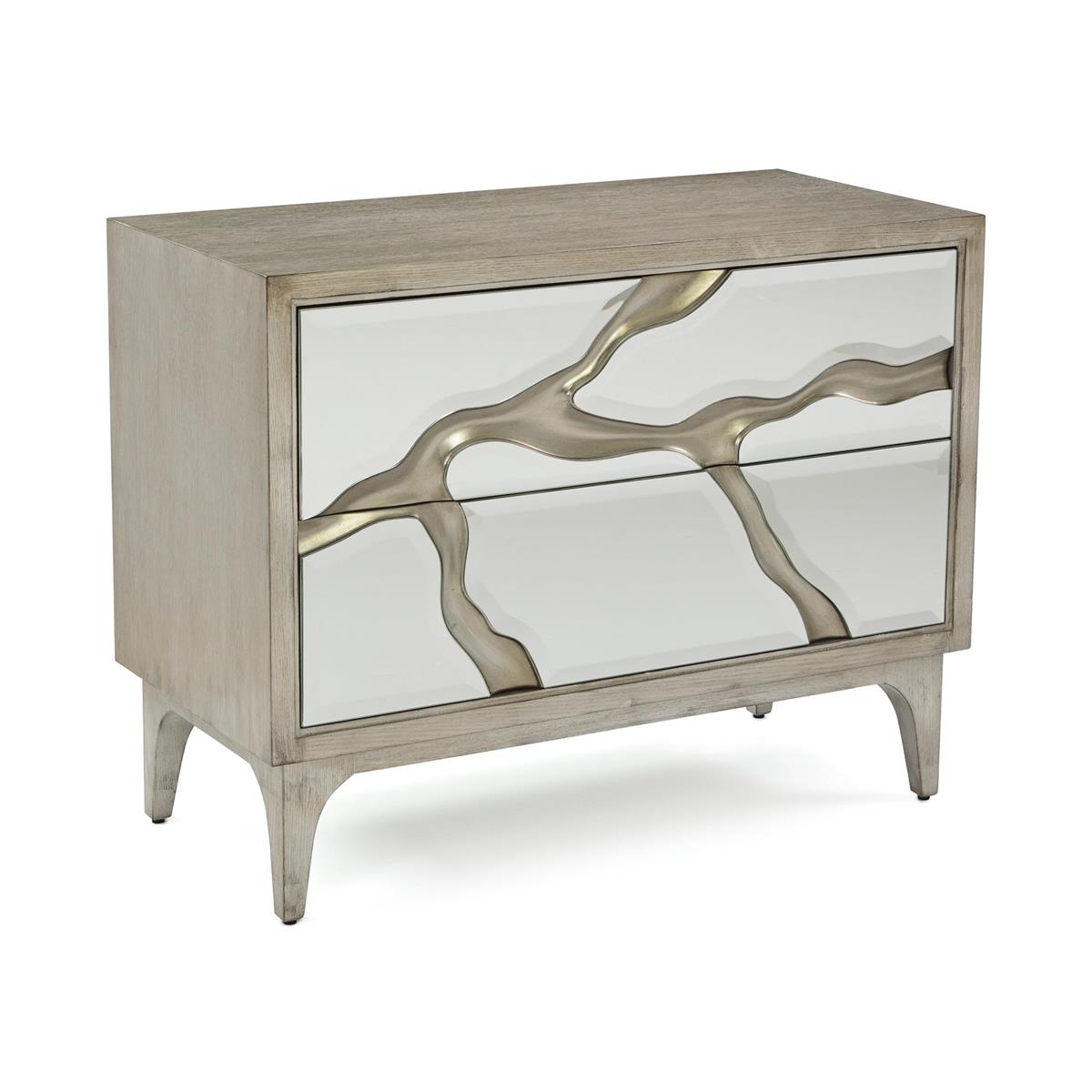 Ravine Silver Night Table – Art by John Richard | Sutter & Vale