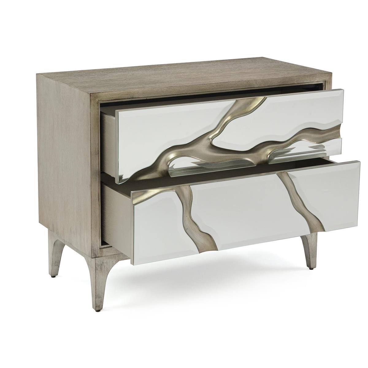 Ravine Silver Night Table – Art by John Richard | Sutter & Vale
