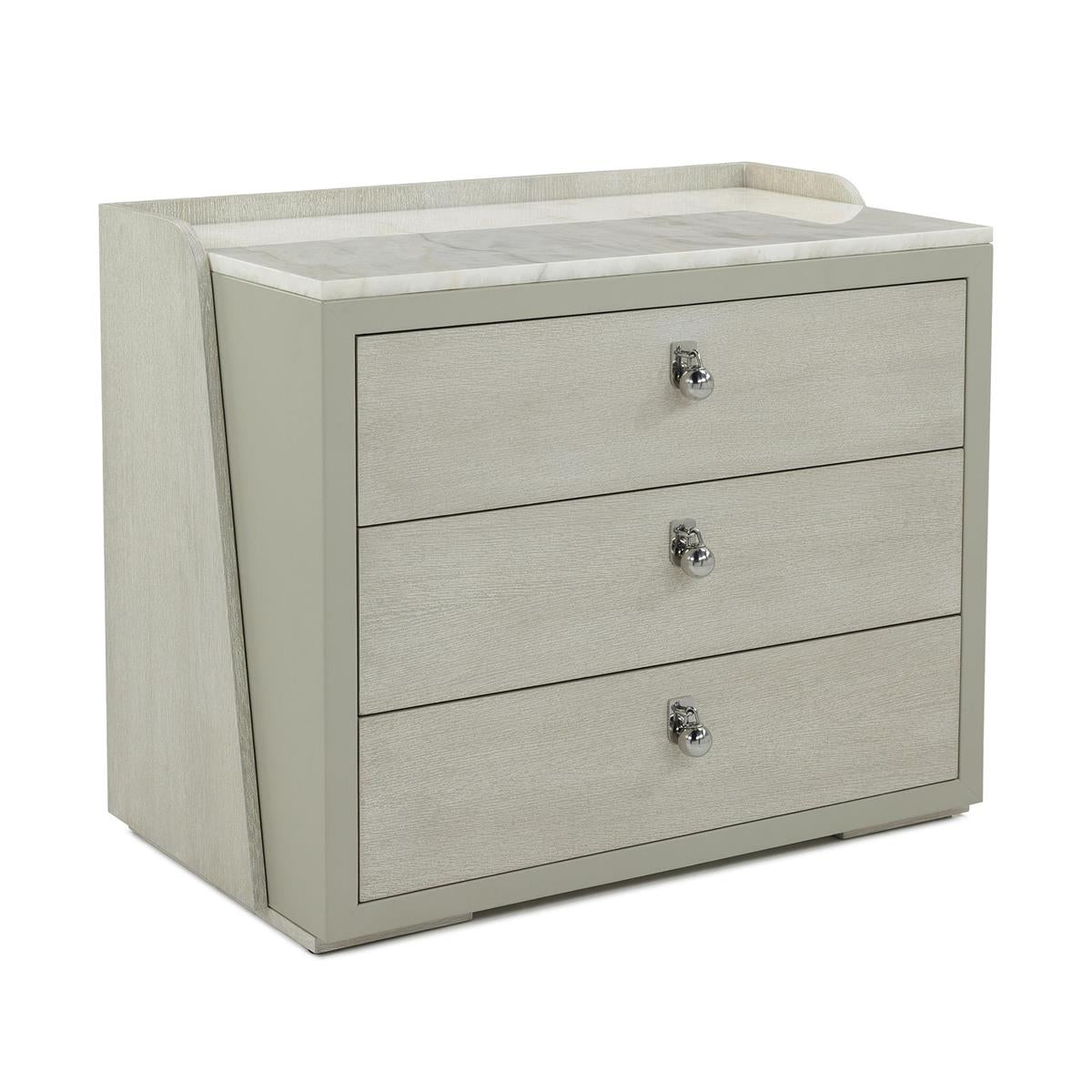 Metro Three-Drawer Nightstand – Art by John Richard | Sutter & Vale