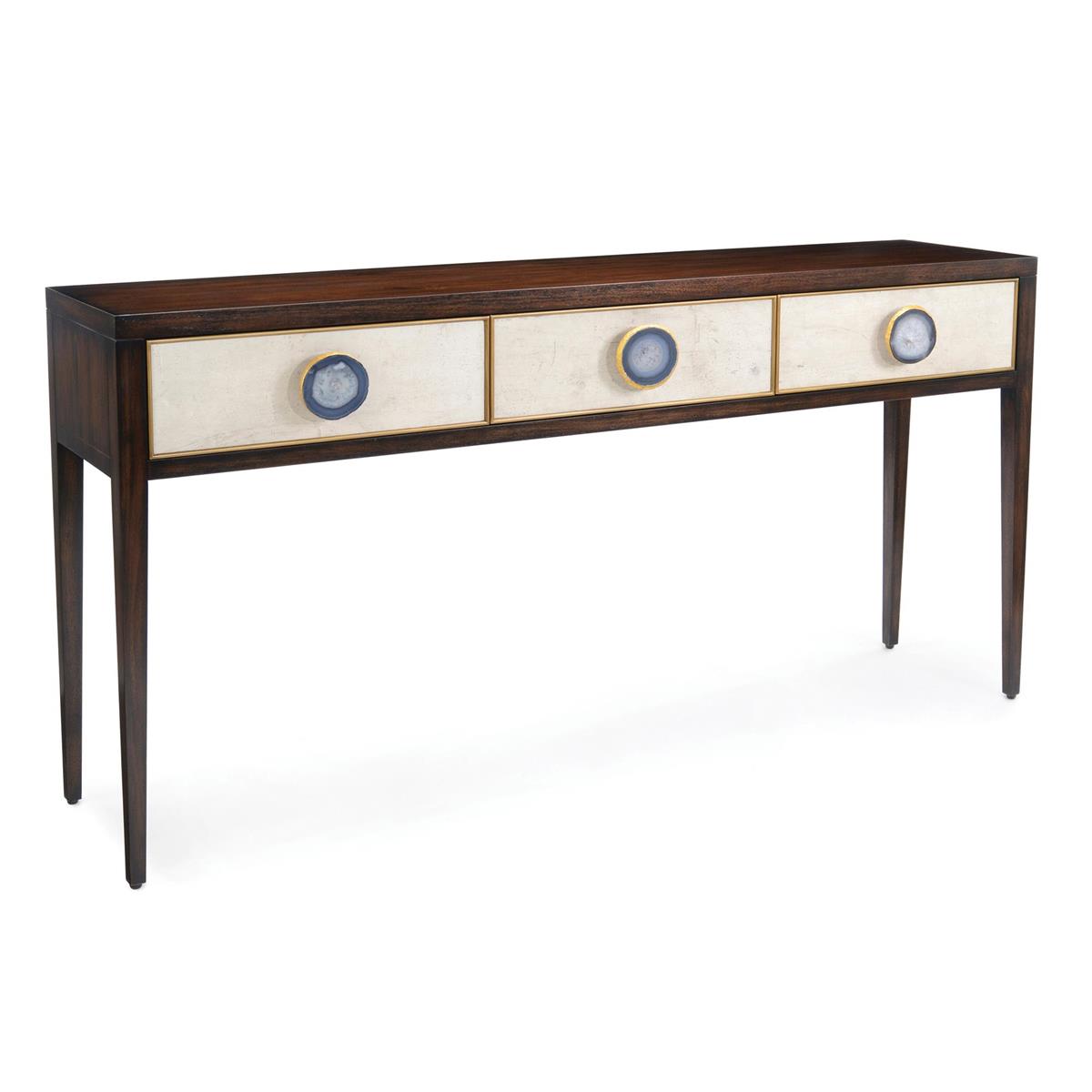Palma Three-Drawer Console Table – Art by John Richard | Sutter & Vale