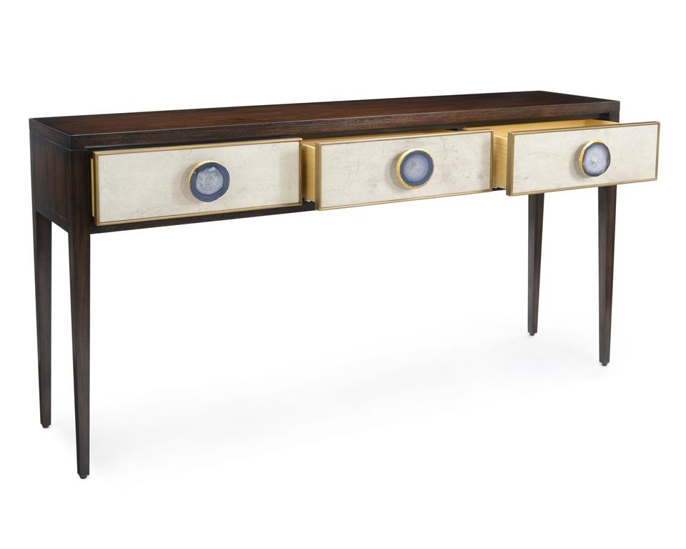 Palma Three-Drawer Console Table – Art by John Richard | Sutter & Vale
