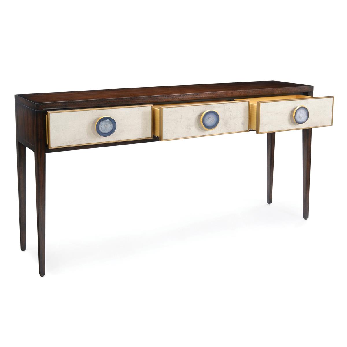 Palma Three-Drawer Console Table – Art by John Richard | Sutter & Vale