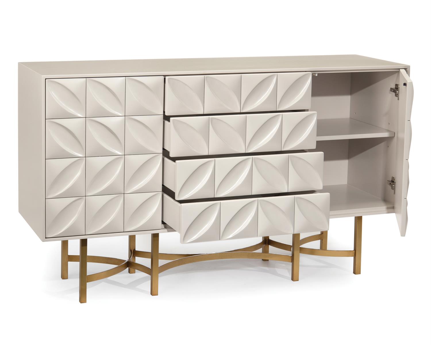 Ghost White Credenza