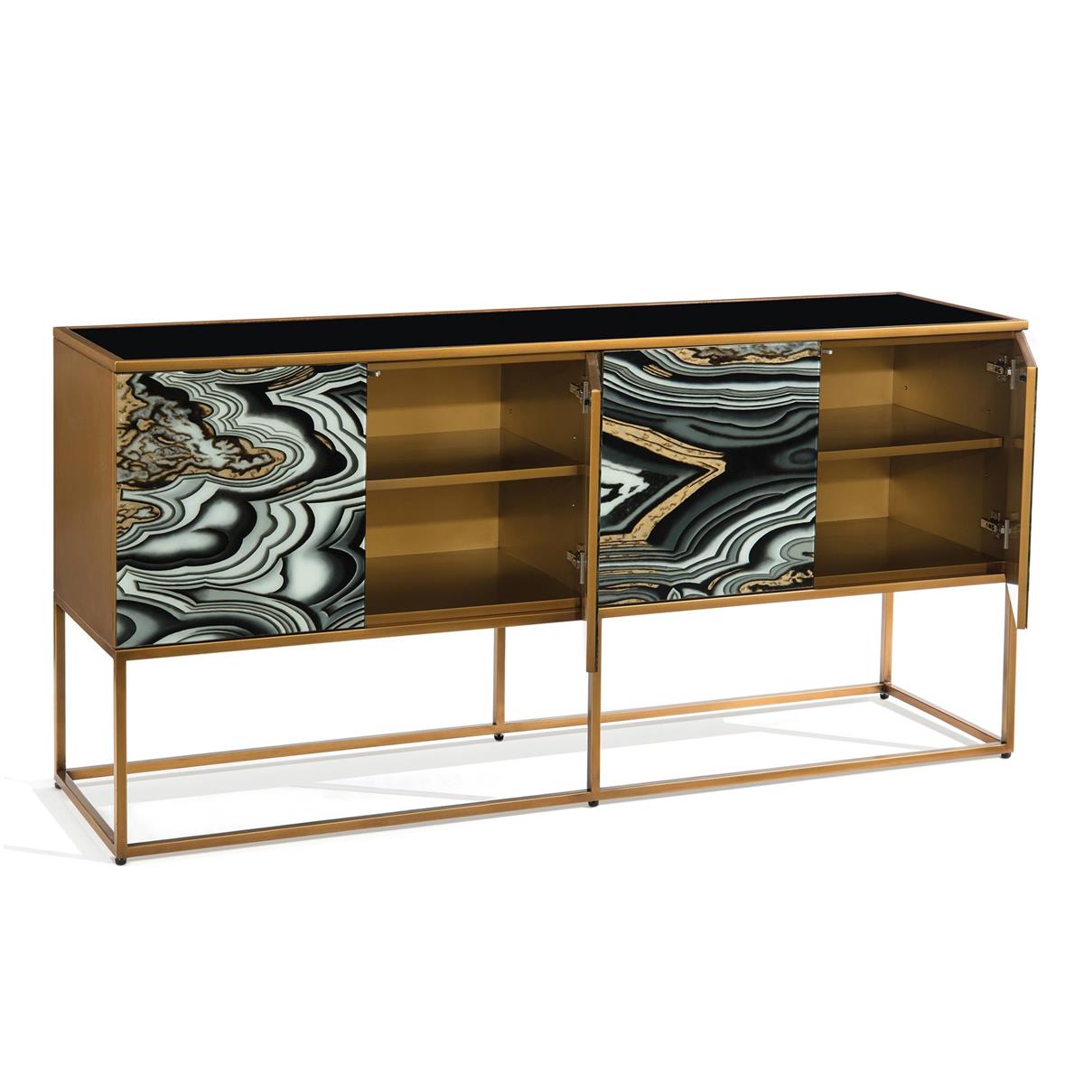 I Dream of Agate Four-Door Cabinet – Art by John Richard | Sutter & Vale