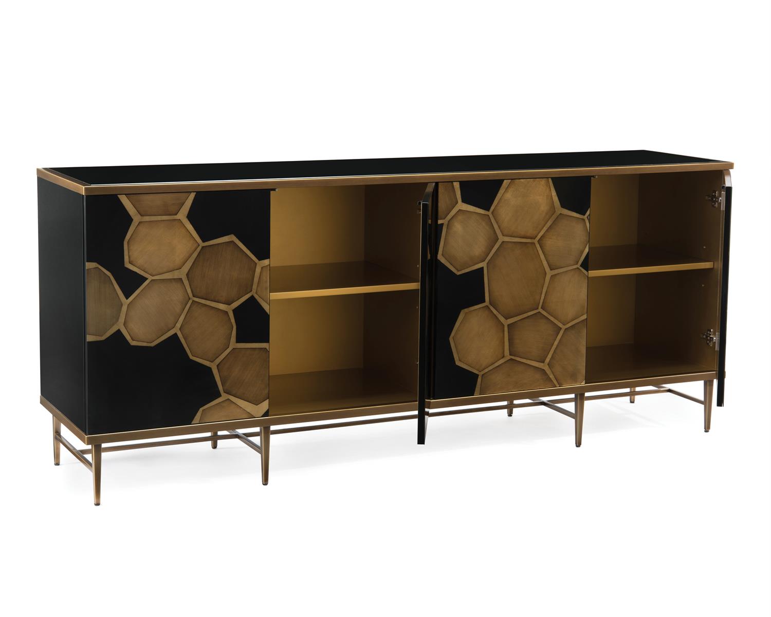 Honeycomb Four-Door Credenza