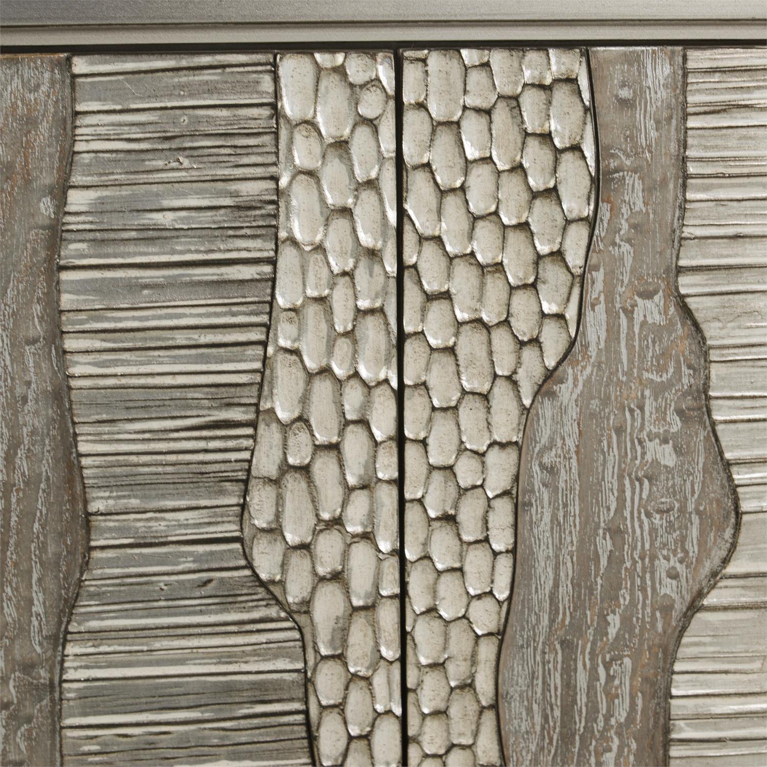 River's Edge Four-Door Credenza, Silver