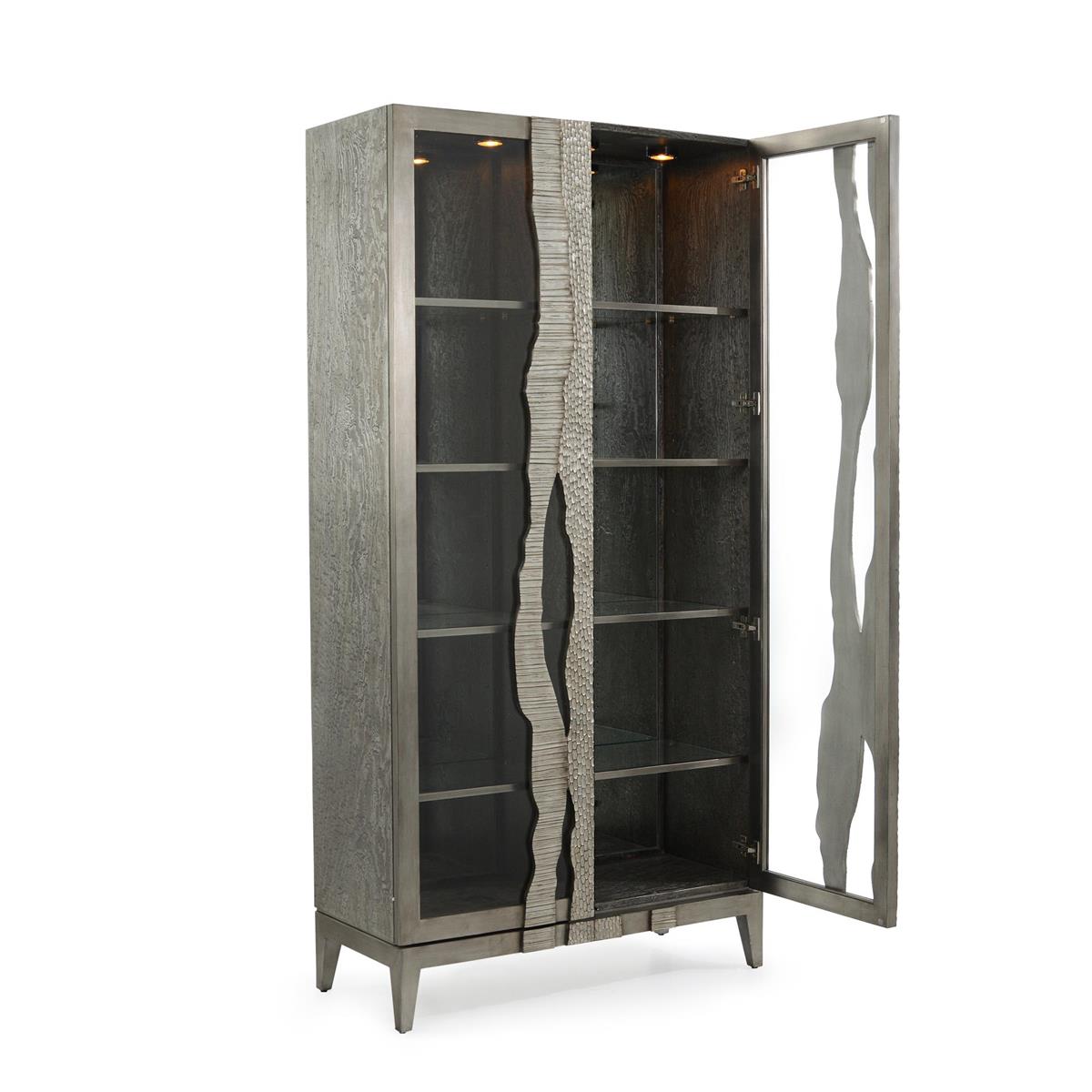 River's Edge Display Cabinet, Silver – Art by John Richard | Sutter & Vale