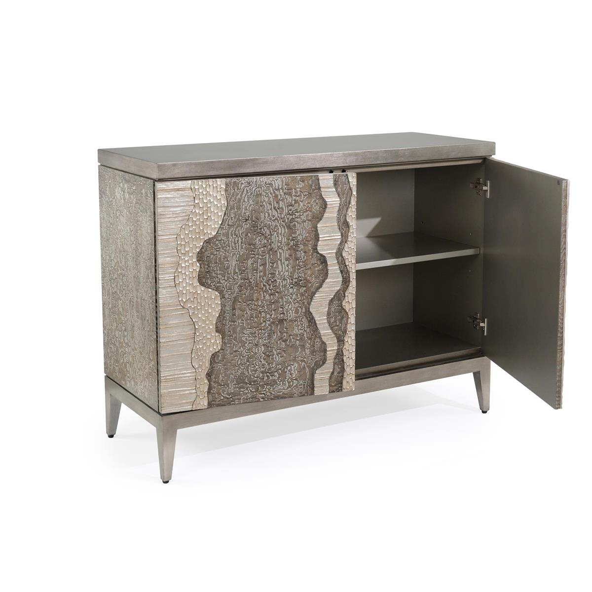 River's Edge Two-Door Chest, Silver – Art by John Richard | Sutter & Vale