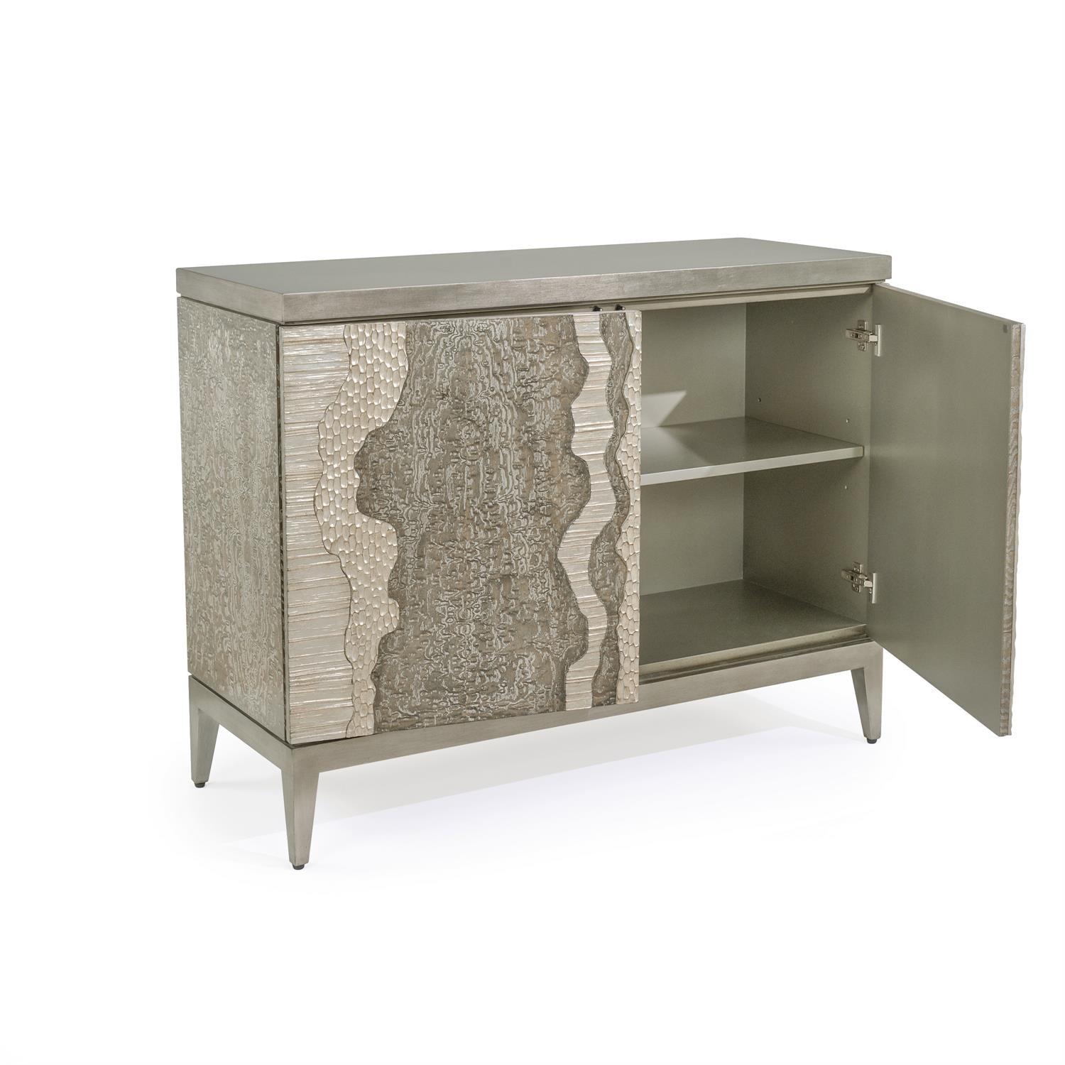 River's Edge Two-Door Chest, Silver