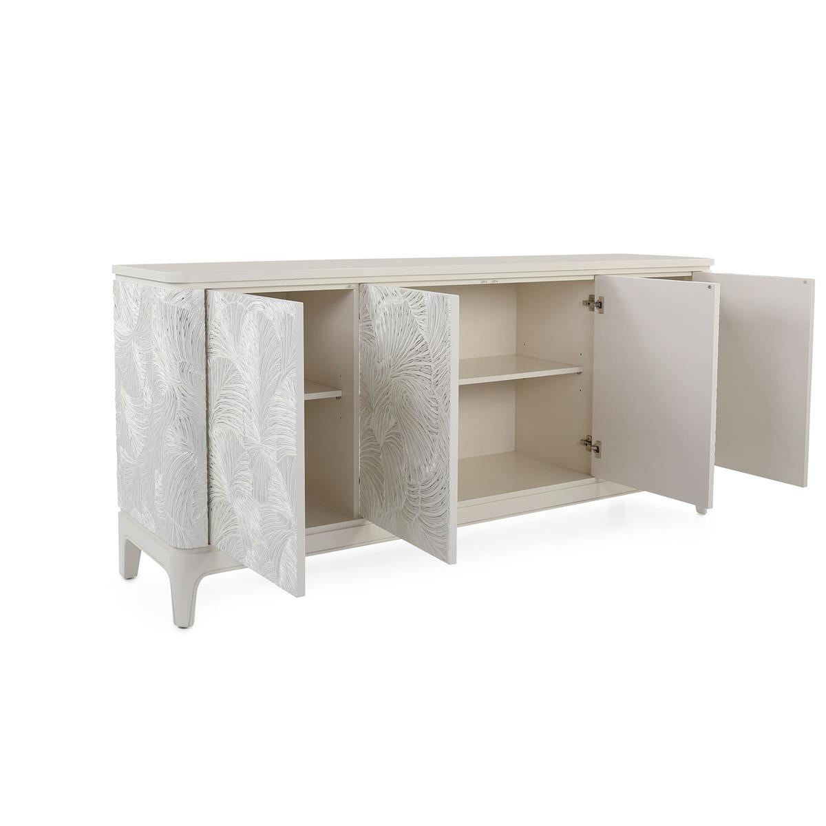Ivory Palms Four-Door Credenza – Art by John Richard | Sutter & Vale